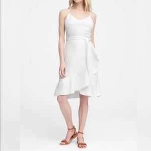 Banana Republic white linen dress